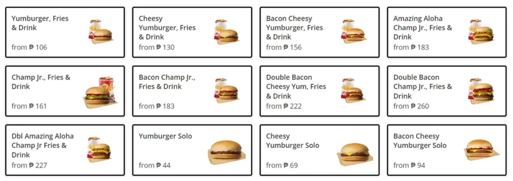 jolibee menu philiphine 2023 burgers 1