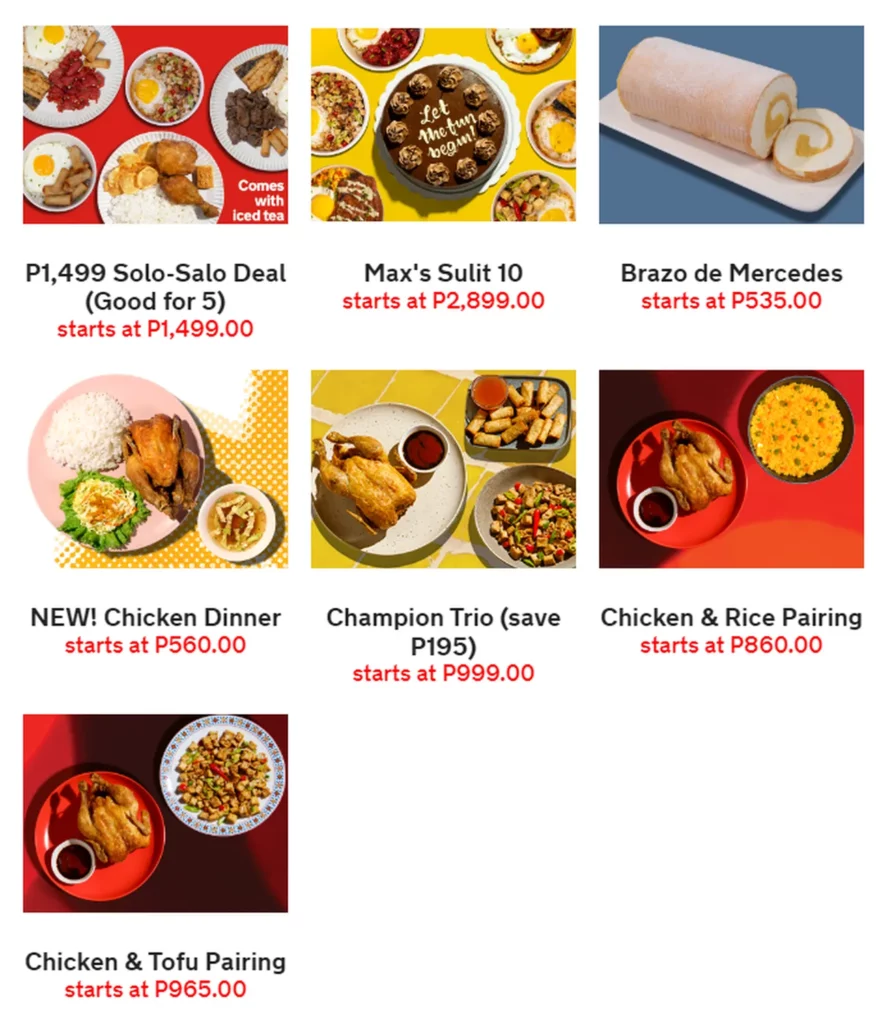 max menu philippine Promos Bundles 2