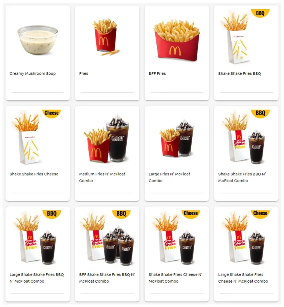 menu mcdonalds philipine 2023 fries extras 1