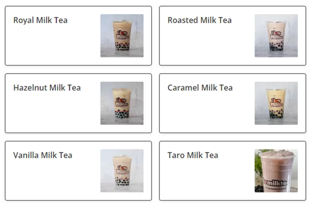 i love milk tea menu philippine milktea 1