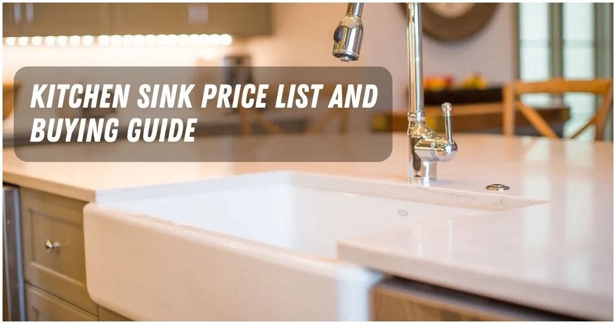 kitchen sink price list
