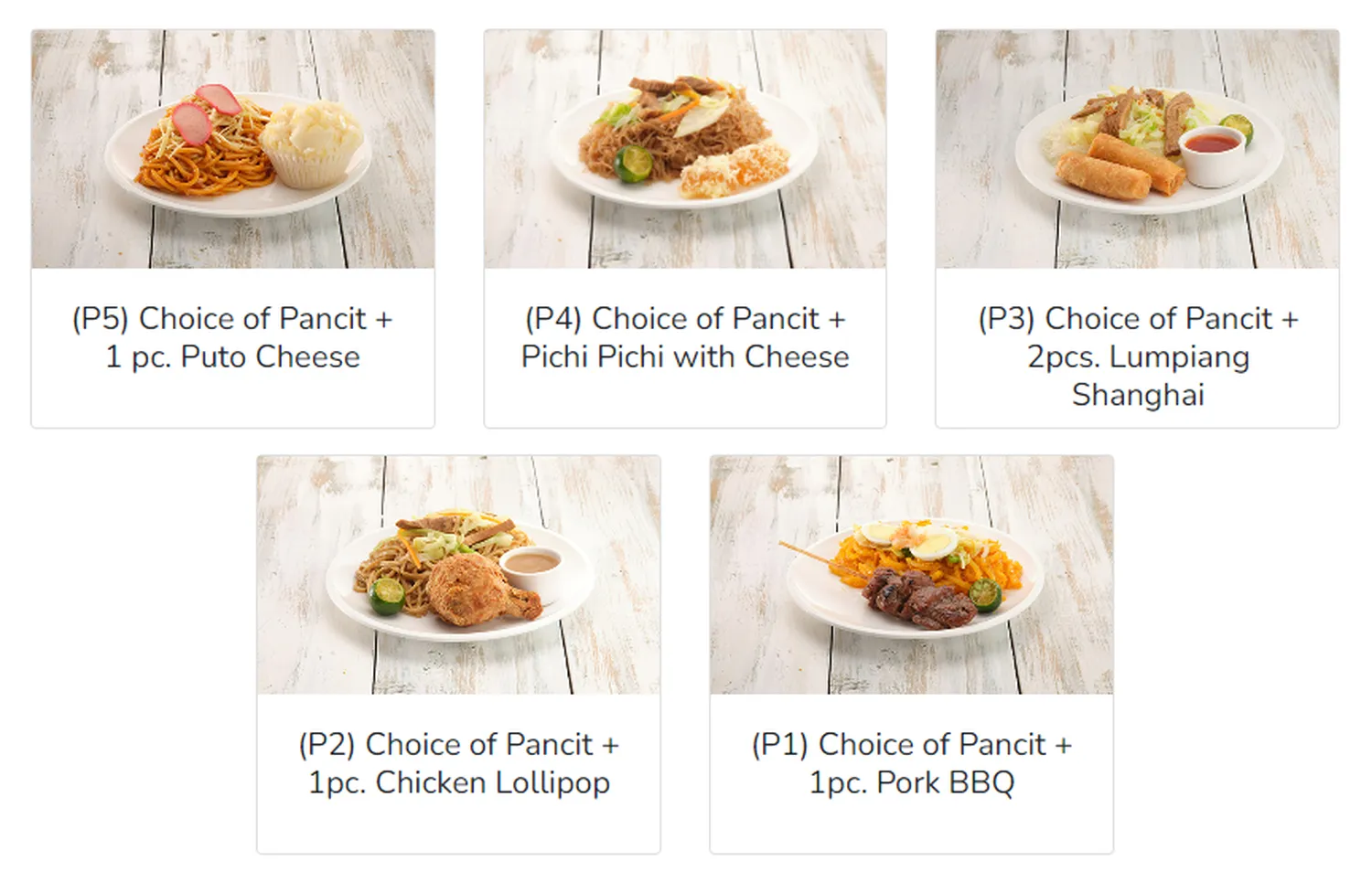 ambers menu philippine 2023 pancit value package