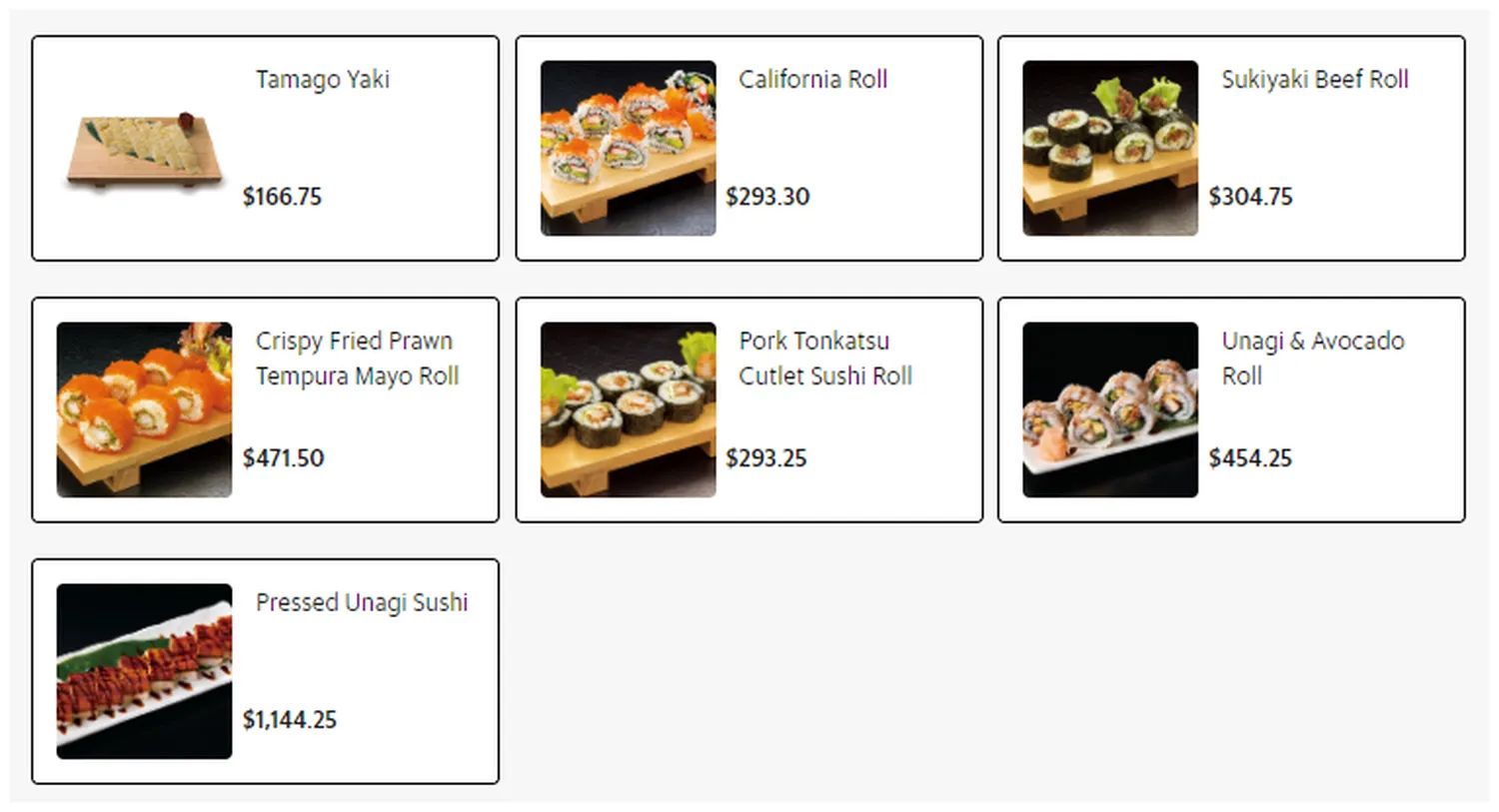 botejyu menu philippine sushi and sashimi