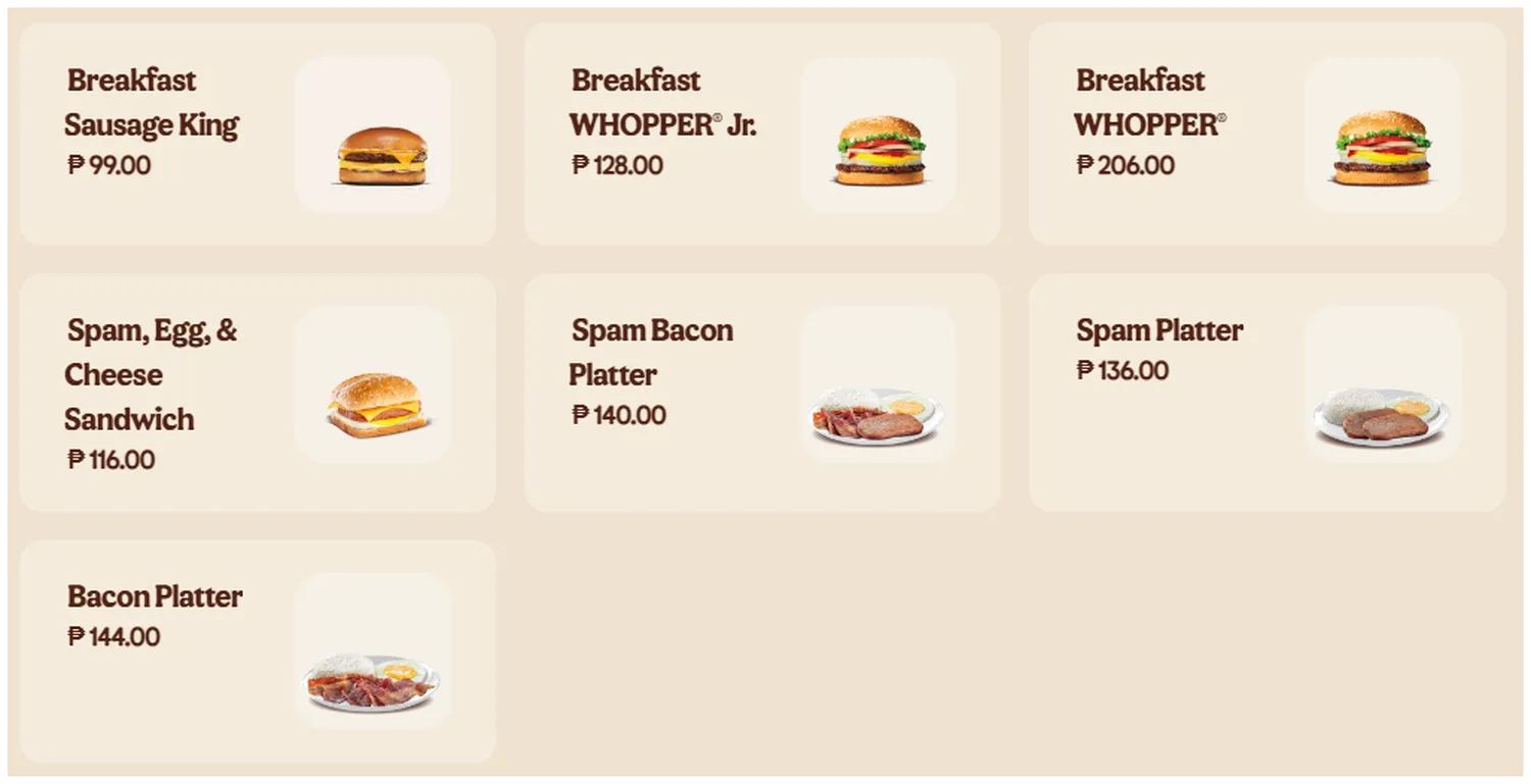 burger king menu 2023 breakfast