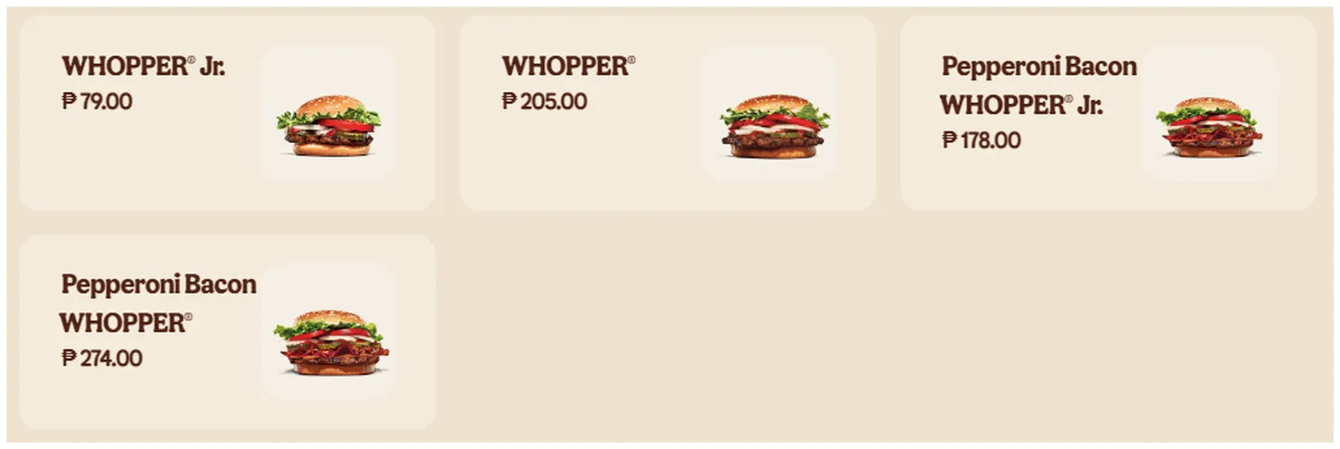 burger king menu 2023 whopper®
