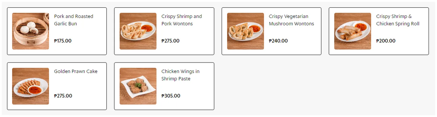 din tai fung menu philippine pot stickers and snacks
