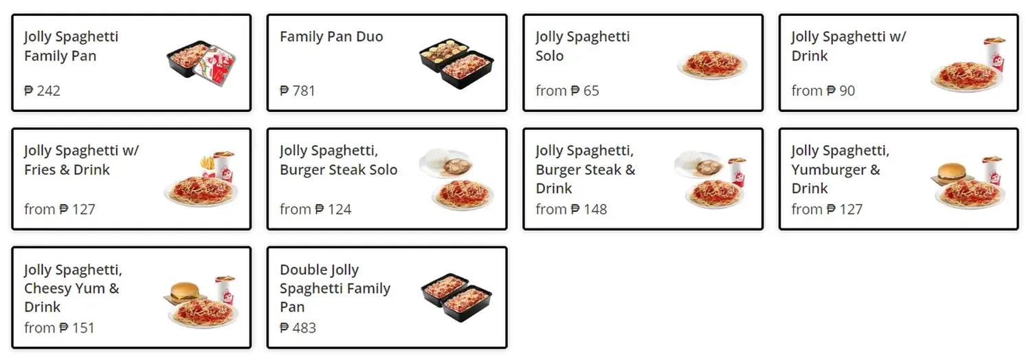 jolibee menu philiphine 2023 jolly spaghetti