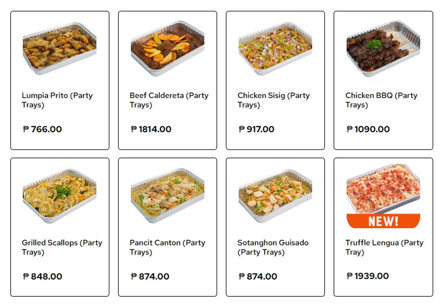 kuya j menu philippine bida party trays