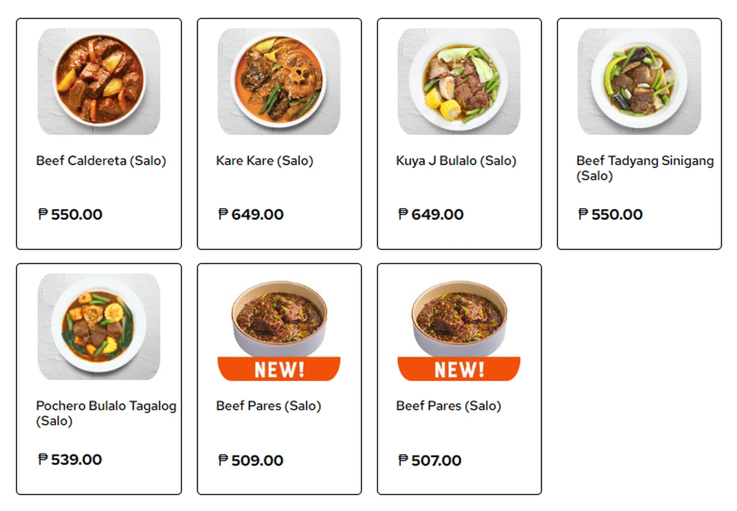 kuya j menu philippine salo beef good for sharing