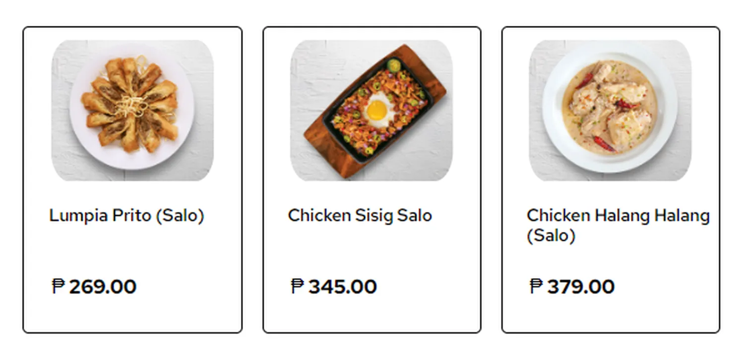 kuya j menu philippine salo chicken good for sharing