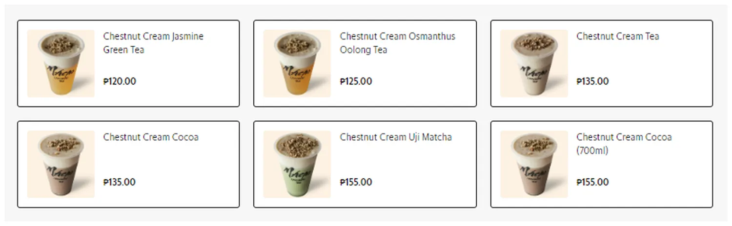 macao imperial menu philippine chestnut cream