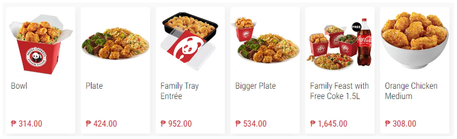 panda express menu philippine recommended