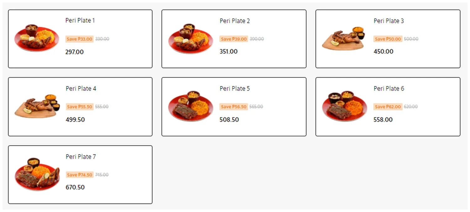 peri peri menu philippine todays offer