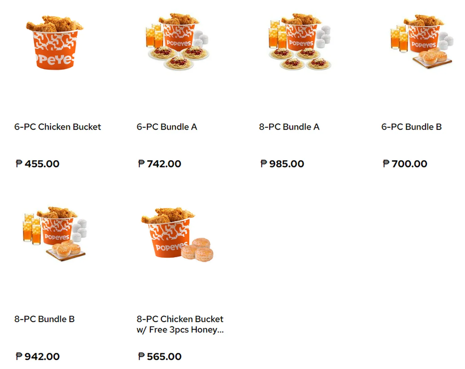 popeyes menu philippine buckets and bundles
