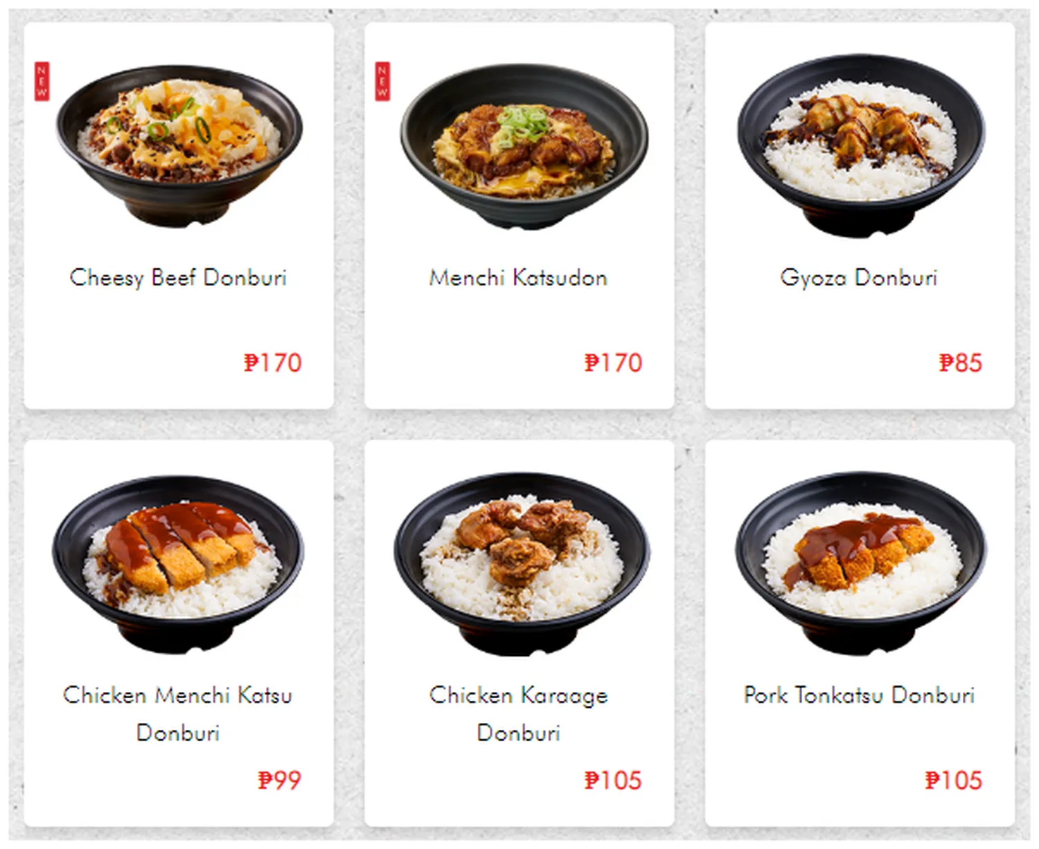 tokyo tokyo menu philippine ala carte donburi