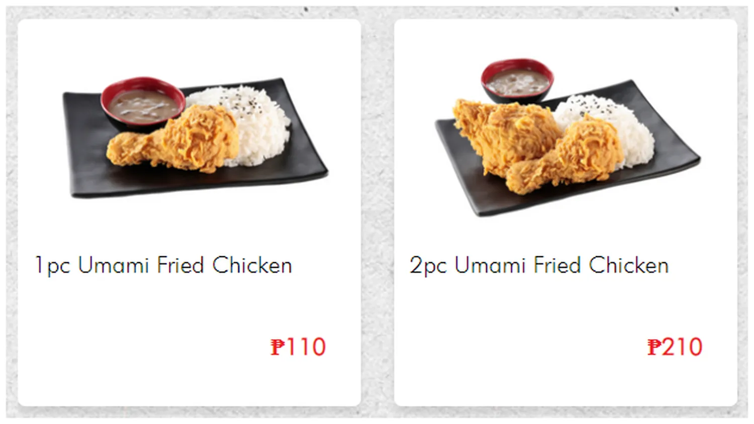 tokyo tokyo menu philippine umami fried chicken plates