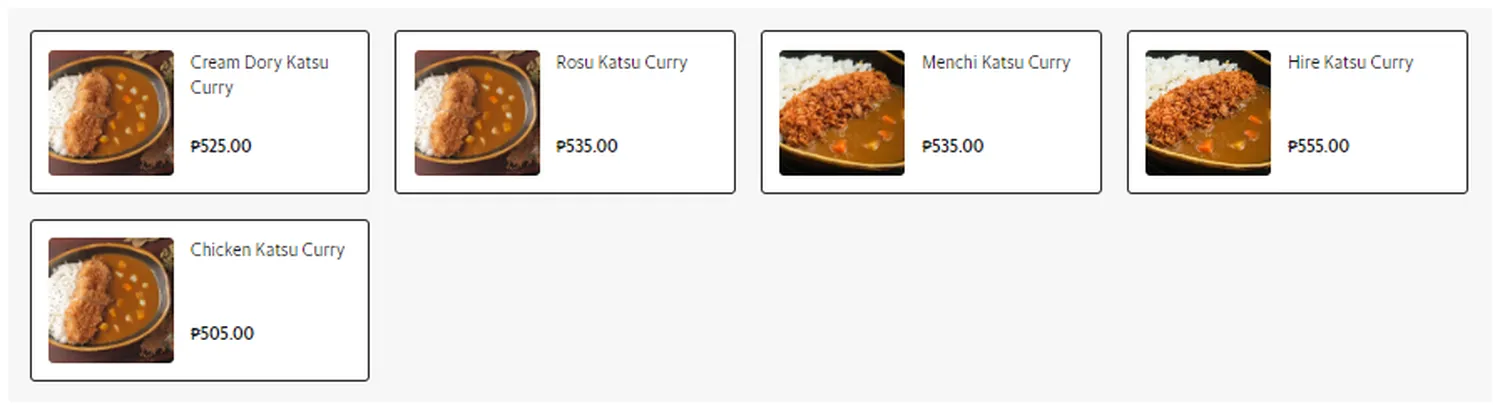 yabu menu philippine katsu curry sets