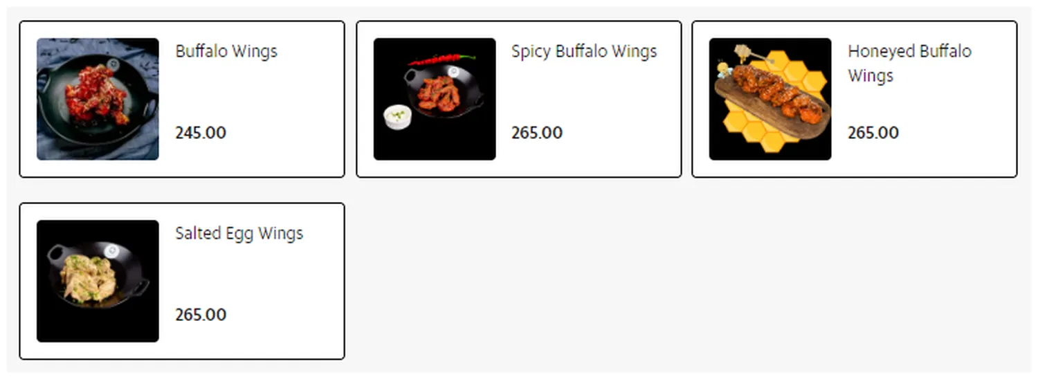 black scoop menu philippine wings