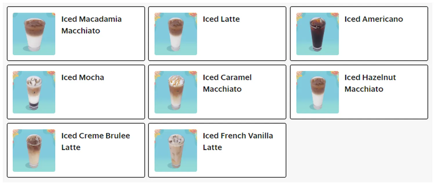 cafe france menu philippine iced coffe selection
