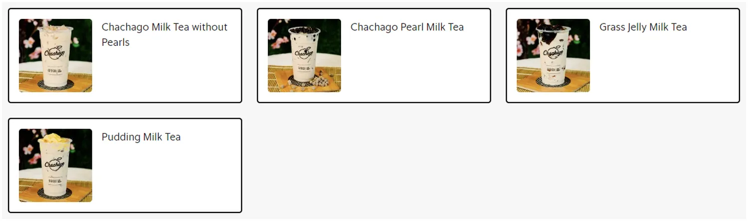 chachago menu philippine milk teas