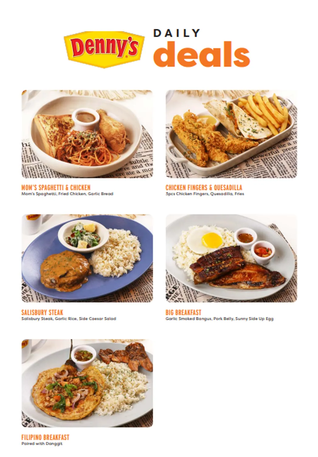 dennys menu philippine dennys daily deals