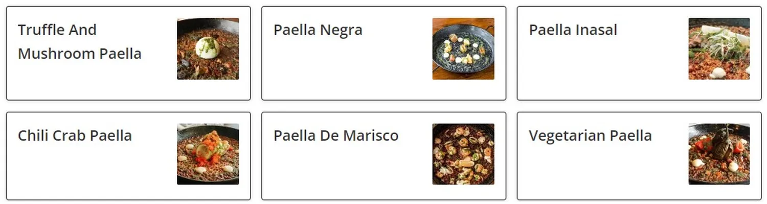 la picara menu philippine paellas