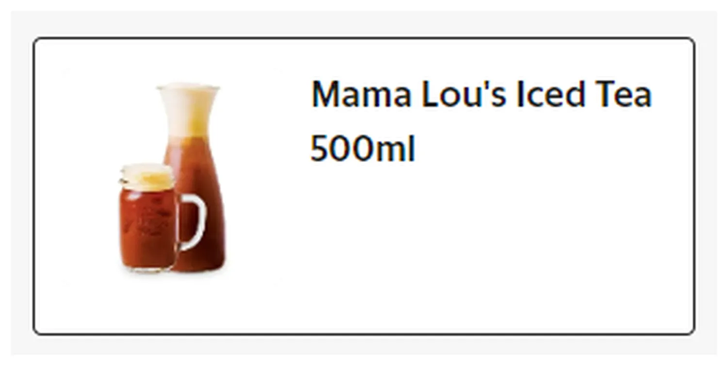 mama lous menu philippine iced tea