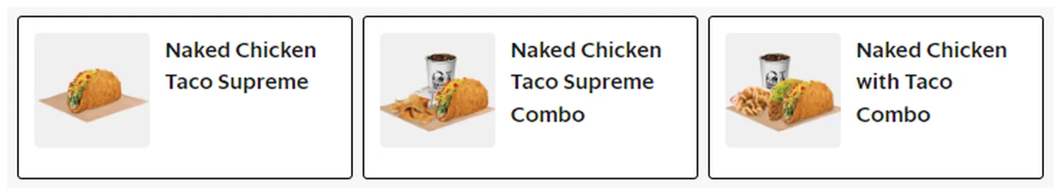 taco bell menu philippine naked chicken taco