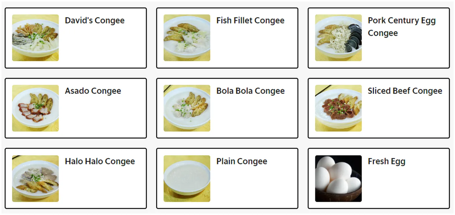 davids tea house menu philippine favorite congee 1