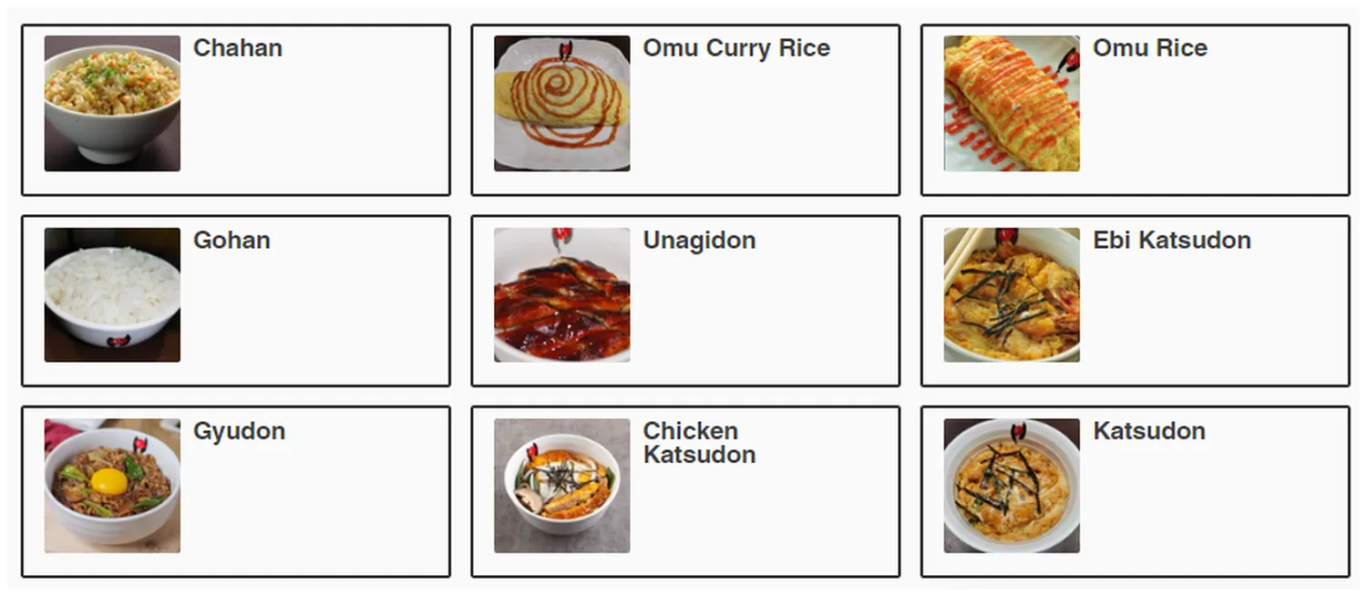kimono ken menu philippine rice, curry & donburi 1