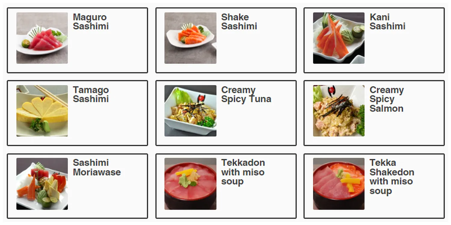 kimono ken menu philippine sashimi & sushi 1