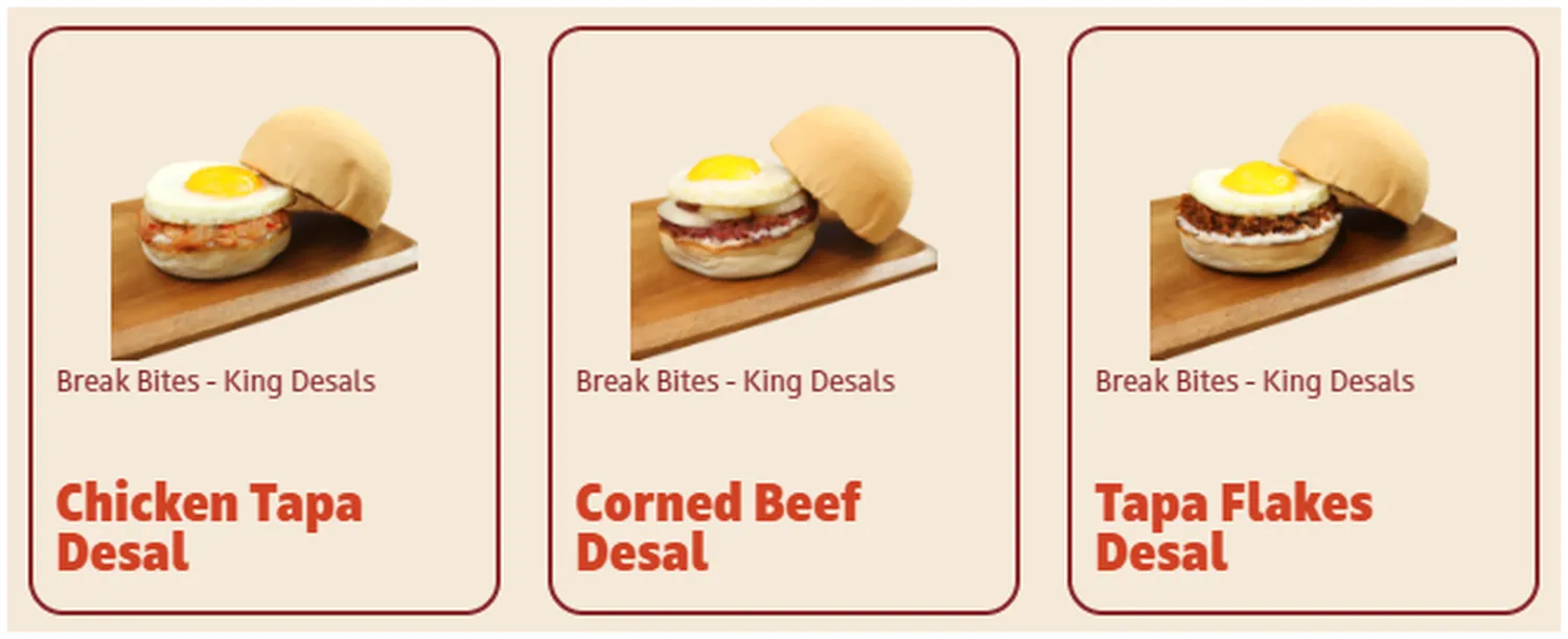 tapa king menu philippine break bites king desals