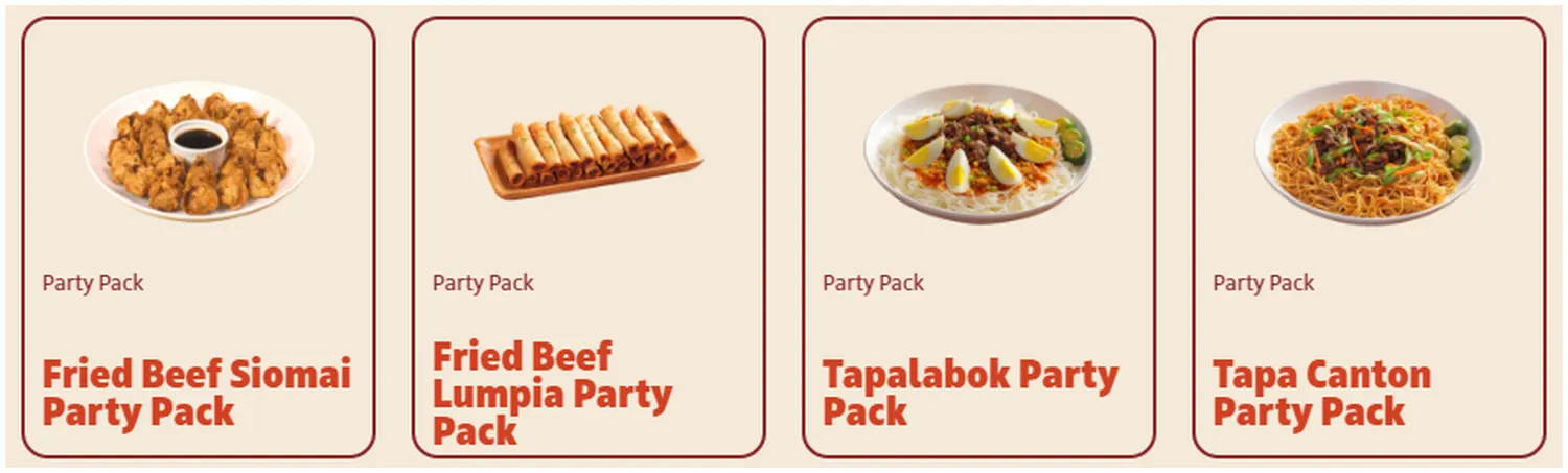 tapa king menu philippine party pack 2